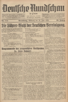 Deutsche Rundschau in Polen : früher Ostdeutsche Rundschau, Bromberger Tageblatt. Jg.59, Nr. 144 (26 Juni 1935) + dod.