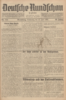Deutsche Rundschau in Polen : früher Ostdeutsche Rundschau, Bromberger Tageblatt. Jg.59, Nr. 145 (27 Juni 1935) + dod.