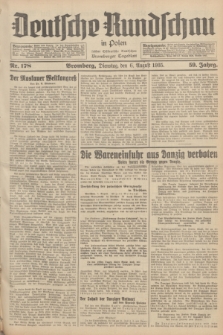 Deutsche Rundschau in Polen : früher Ostdeutsche Rundschau, Bromberger Tageblatt. Jg.59, Nr. 178 (6 August 1935) + dod.