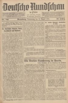 Deutsche Rundschau in Polen : früher Ostdeutsche Rundschau, Bromberger Tageblatt. Jg.59, Nr. 186 (15 August 1935) + dod.