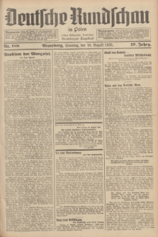 Deutsche Rundschau in Polen : früher Ostdeutsche Rundschau, Bromberger Tageblatt. Jg.59, Nr. 188 (18 August 1935) + dod.