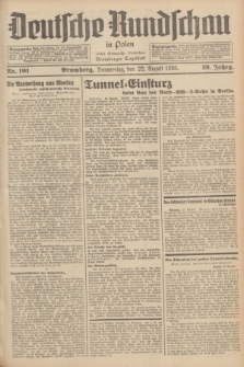 Deutsche Rundschau in Polen : früher Ostdeutsche Rundschau, Bromberger Tageblatt. Jg.59, Nr. 191 (22 August 1935) + dod.