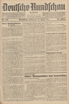 Deutsche Rundschau in Polen : früher Ostdeutsche Rundschau, Bromberger Tageblatt. Jg.59, Nr. 192 (23 August 1935) + dod.