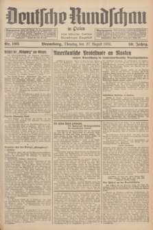 Deutsche Rundschau in Polen : früher Ostdeutsche Rundschau, Bromberger Tageblatt. Jg.59, Nr. 195 (27 August 1935) + dod.