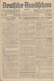 Deutsche Rundschau in Polen : früher Ostdeutsche Rundschau, Bromberger Tageblatt. Jg.59, Nr. 197 (29 August 1935) + dod.