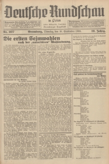Deutsche Rundschau in Polen : früher Ostdeutsche Rundschau, Bromberger Tageblatt. Jg.59, Nr. 207 (10 September 1935) + dod.