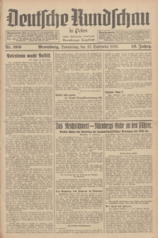 Deutsche Rundschau in Polen : früher Ostdeutsche Rundschau, Bromberger Tageblatt. Jg.59, Nr. 209 (12 September 1935) + dod.