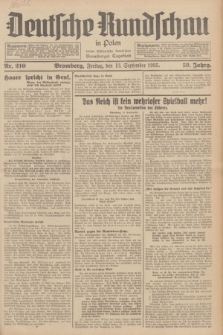 Deutsche Rundschau in Polen : früher Ostdeutsche Rundschau, Bromberger Tageblatt. Jg.59, Nr. 210 (13 September 1935) + dod.