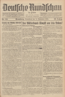 Deutsche Rundschau in Polen : früher Ostdeutsche Rundschau, Bromberger Tageblatt. Jg.59, Nr. 211 (14 September 1935) + dod.