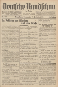 Deutsche Rundschau in Polen : früher Ostdeutsche Rundschau, Bromberger Tageblatt. Jg.59, Nr. 213 (17 September 1935) + dod.
