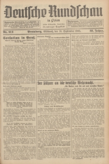 Deutsche Rundschau in Polen : früher Ostdeutsche Rundschau, Bromberger Tageblatt. Jg.59, Nr. 214 (18 September 1935) + dod.