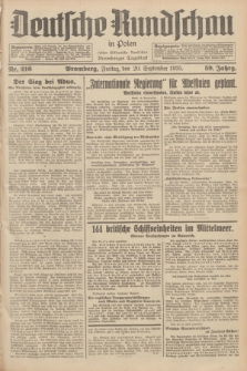 Deutsche Rundschau in Polen : früher Ostdeutsche Rundschau, Bromberger Tageblatt. Jg.59, Nr. 216 (20 September 1935) + dod.