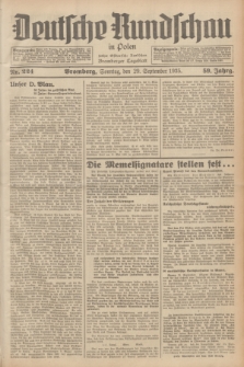 Deutsche Rundschau in Polen : früher Ostdeutsche Rundschau, Bromberger Tageblatt. Jg.59, Nr. 224 (29 September 1935) + dod.