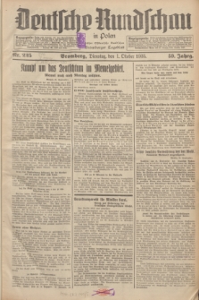 Deutsche Rundschau in Polen : früher Ostdeutsche Rundschau, Bromberger Tageblatt. Jg.59, Nr. 225 (1 Oktober 1935) + dod.