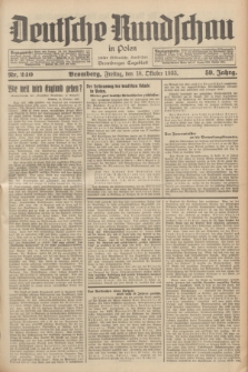 Deutsche Rundschau in Polen : früher Ostdeutsche Rundschau, Bromberger Tageblatt. Jg.59, Nr. 240 (18 Oktober 1935) + dod.