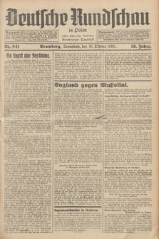 Deutsche Rundschau in Polen : früher Ostdeutsche Rundschau, Bromberger Tageblatt. Jg.59, Nr. 241 (19 Oktober 1935) + dod.