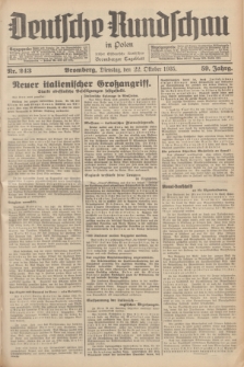 Deutsche Rundschau in Polen : früher Ostdeutsche Rundschau, Bromberger Tageblatt. Jg.59, Nr. 243 (22 Oktober 1935) + dod.