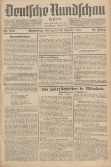 Deutsche Rundschau in Polen : früher Ostdeutsche Rundschau, Bromberger Tageblatt. Jg.59, Nr. 259 (10 November 1935) + dod.