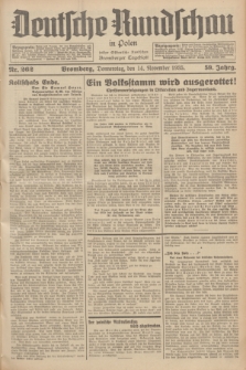 Deutsche Rundschau in Polen : früher Ostdeutsche Rundschau, Bromberger Tageblatt. Jg.59, Nr. 262 (14 November 1935) + dod.