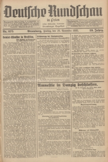 Deutsche Rundschau in Polen : früher Ostdeutsche Rundschau, Bromberger Tageblatt. Jg.59, Nr. 275 (29 November 1935) + dod.