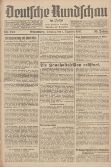 Deutsche Rundschau in Polen : früher Ostdeutsche Rundschau, Bromberger Tageblatt. Jg.59, Nr. 277 (1 Dezember 1935) + dod.