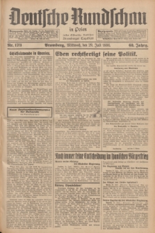 Deutsche Rundschau in Polen : früher Ostdeutsche Rundschau, Bromberger Tageblatt. Jg.60, Nr. 173 (29 Juli 1936) + dod.