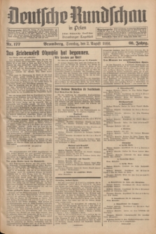 Deutsche Rundschau in Polen : früher Ostdeutsche Rundschau, Bromberger Tageblatt. Jg.60, Nr. 177 (2 August 1936) + dod.
