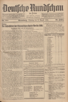 Deutsche Rundschau in Polen : früher Ostdeutsche Rundschau, Bromberger Tageblatt. Jg.60, Nr. 189 (18 August 1936) + dod.