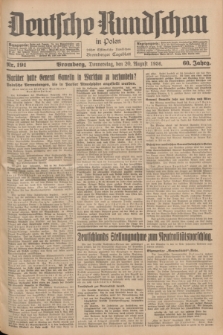 Deutsche Rundschau in Polen : früher Ostdeutsche Rundschau, Bromberger Tageblatt. Jg.60, Nr. 191 (20 August 1936) + dod.