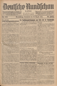 Deutsche Rundschau in Polen : früher Ostdeutsche Rundschau, Bromberger Tageblatt. Jg.60, Nr. 193 (22 August 1936) + dod.