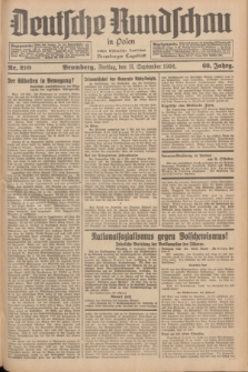 Deutsche Rundschau in Polen : früher Ostdeutsche Rundschau, Bromberger Tageblatt. Jg.60, Nr. 210 (11 September 1936) + dod.