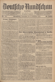 Deutsche Rundschau in Polen : früher Ostdeutsche Rundschau, Bromberger Tageblatt. Jg.60, Nr. 271 (21 November 1936) + dod.