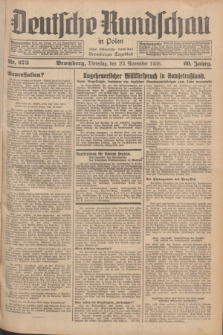Deutsche Rundschau in Polen : früher Ostdeutsche Rundschau, Bromberger Tageblatt. Jg.60, Nr. 273 (23 November 1936) + dod.