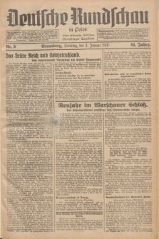 Deutsche Rundschau in Polen : früher Ostdeutsche Rundschau, Bromberger Tageblatt. Jg.61, Nr. 2 (3 Januar 1937) + dod.