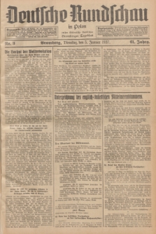 Deutsche Rundschau in Polen : früher Ostdeutsche Rundschau, Bromberger Tageblatt. Jg.61, Nr. 3 (5 Januar 1937) + dod.