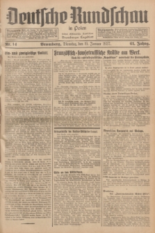 Deutsche Rundschau in Polen : früher Ostdeutsche Rundschau, Bromberger Tageblatt. Jg.61, Nr. 14 (19 Januar 1937) + dod.
