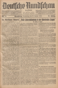 Deutsche Rundschau in Polen : früher Ostdeutsche Rundschau, Bromberger Tageblatt. Jg.61, Nr. 16 (21 Januar 1937) + dod.