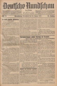 Deutsche Rundschau in Polen : früher Ostdeutsche Rundschau, Bromberger Tageblatt. Jg.61, Nr. 18 (23 Januar 1937) + dod.