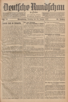 Deutsche Rundschau in Polen : früher Ostdeutsche Rundschau, Bromberger Tageblatt. Jg.61, Nr. 19 (24 Januar 1937) + dod.