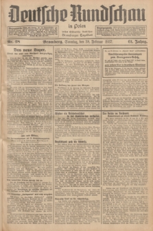 Deutsche Rundschau in Polen : früher Ostdeutsche Rundschau, Bromberger Tageblatt. Jg.61, Nr. 48 (28 Februar 1937) + dod.