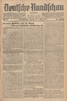Deutsche Rundschau in Polen : früher Ostdeutsche Rundschau, Bromberger Tageblatt. Jg.61, Nr. 54 (7 März 1937) + dod.