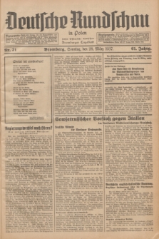 Deutsche Rundschau in Polen : früher Ostdeutsche Rundschau, Bromberger Tageblatt. Jg.61, Nr. 71 (28 März 1937) + dod.
