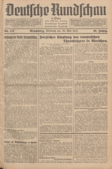 Deutsche Rundschau in Polen : früher Ostdeutsche Rundschau, Bromberger Tageblatt, Pommereller Tageblatt. Jg.61, Nr. 117 (26 Mai 1937) + dod.