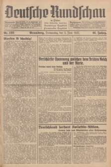 Deutsche Rundschau in Polen : früher Ostdeutsche Rundschau, Bromberger Tageblatt, Pommereller Tageblatt. Jg.61, Nr. 123 (3 Juni 1937) + dod.