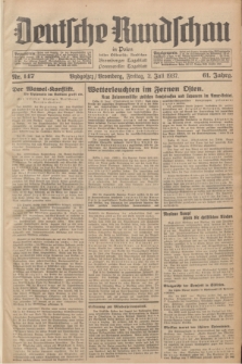 Deutsche Rundschau in Polen : früher Ostdeutsche Rundschau, Bromberger Tageblatt, Pommereller Tageblatt. Jg.61, Nr. 147 (2 Juli 1937) + dod.