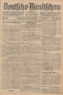 Deutsche Rundschau in Polen : früher Ostdeutsche Rundschau, Bromberger Tageblatt, Pommereller Tageblatt. Jg.61, Nr. 150 (6 Juli 1937) + dod.