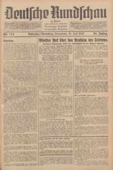 Deutsche Rundschau in Polen : früher Ostdeutsche Rundschau, Bromberger Tageblatt, Pommereller Tageblatt. Jg.61, Nr. 154 (10 Juli 1937) + dod.