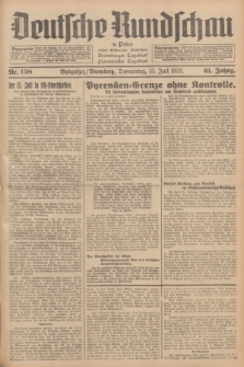 Deutsche Rundschau in Polen : früher Ostdeutsche Rundschau, Bromberger Tageblatt, Pommereller Tageblatt. Jg.61, Nr. 158 (15 Juli 1937) + dod.