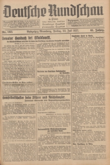Deutsche Rundschau in Polen : früher Ostdeutsche Rundschau, Bromberger Tageblatt, Pommereller Tageblatt. Jg.61, Nr. 165 (23 Juli 1937) + dod.
