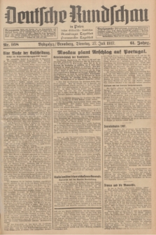 Deutsche Rundschau in Polen : früher Ostdeutsche Rundschau, Bromberger Tageblatt, Pommereller Tageblatt. Jg.61, Nr. 168 (27 Juli 1937) + dod.